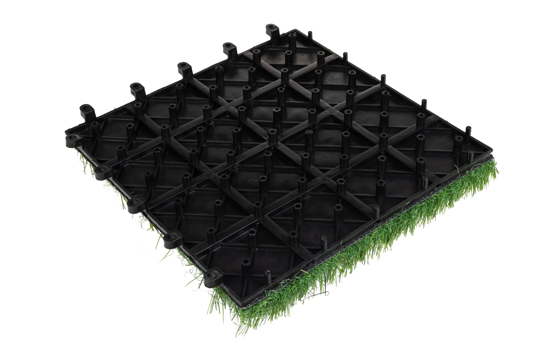 Cocon Bodenplatte Rasen – 30 × 30 × 2,3 cm, Grün, Klickverbindung, 6 Stk.