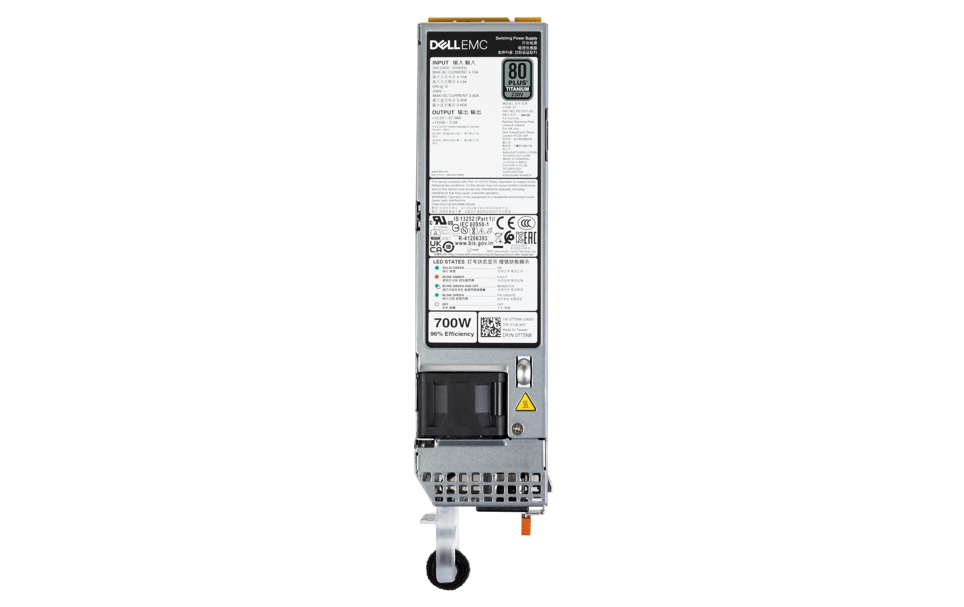 DELL Netzteil – 700 W – für PowerEdge HS5610, PowerEdge R250, PowerEdge R350 und andere