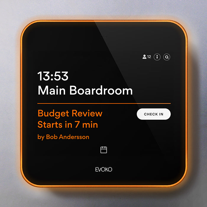 Evoko Liso – 8" Touchpanel – PoE, LAN (RJ45), WLAN