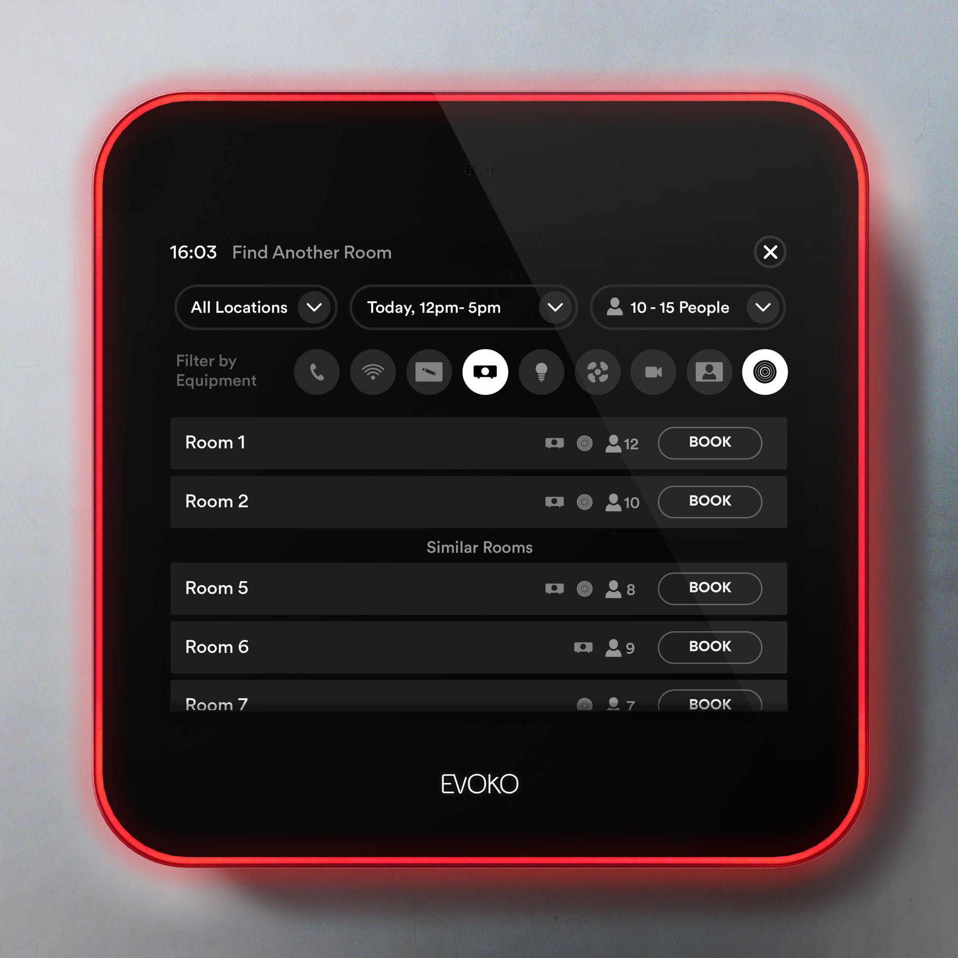 Evoko Liso – 8" Touchpanel – PoE, LAN (RJ45), WLAN