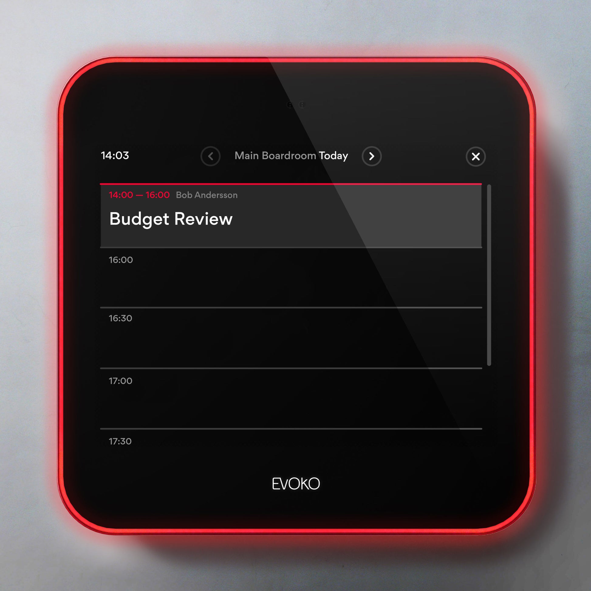 Evoko Liso – 8" Touchpanel – PoE, LAN (RJ45), WLAN