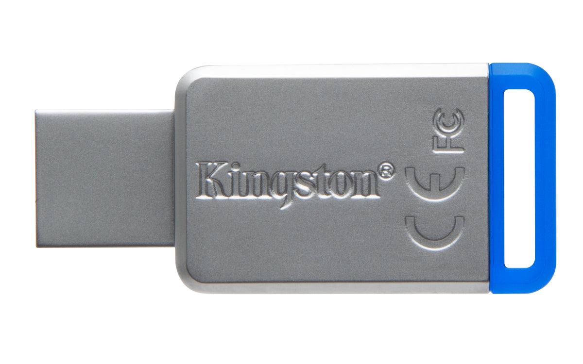 Kingston Technology Kingston DataTraveler 50 – 64 GB USB 3.2 Gen 1 Typ-A, Metall, Blau/Silber