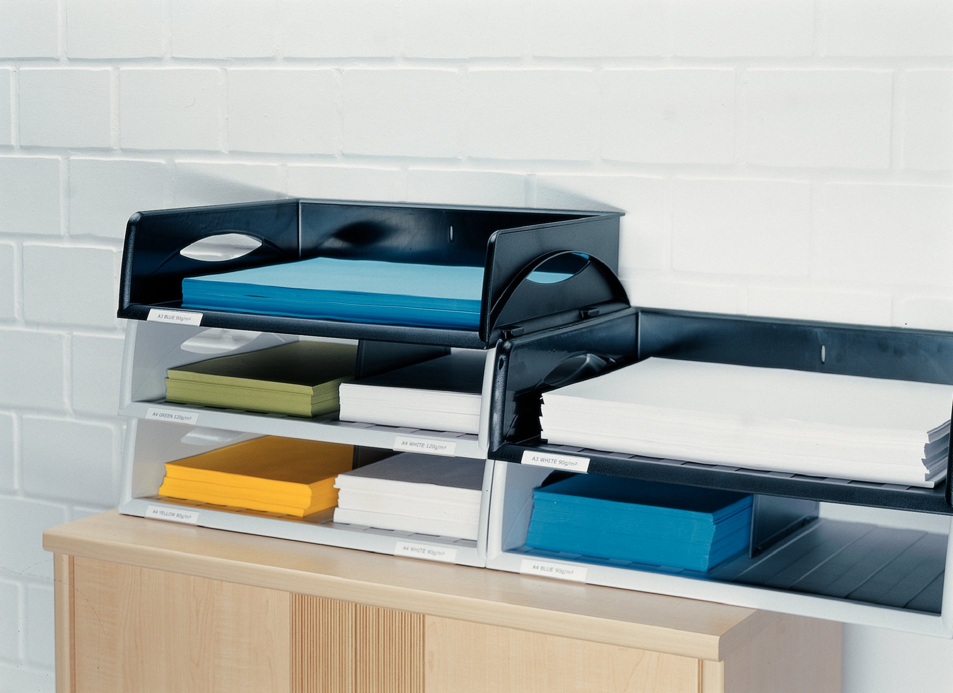Leitz Briefkorb – Kunststoff, für A3, C3, stapelbar, mit Beschriftungsfeld, blau