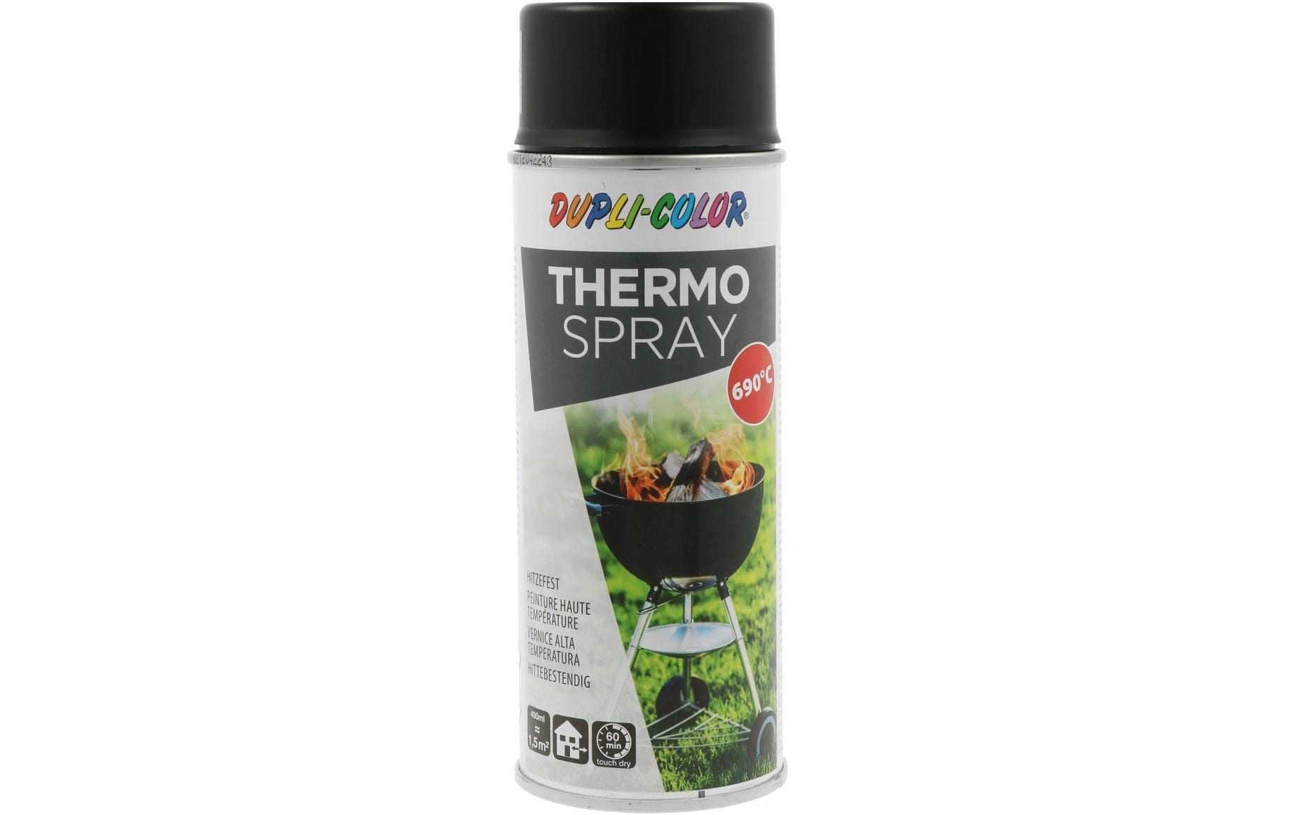 Dupli-Color Hitzebeständiges Farbspray – Schwarz, matt – 400 ml – für Metall