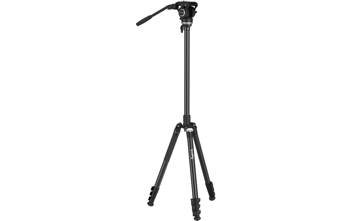 SmallRig CT210 Videostativ – bis 192 cm, 15 kg Traglast, 4 Sektionen, 1/4" Gewinde – Schwarz
