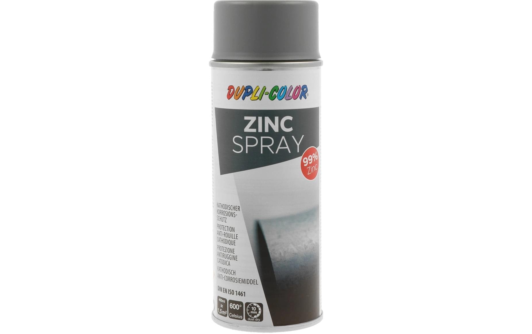 Dupli-Color Zink Farbspray – Silber, matt – 400 ml – für Glas, Metall, Kunststoff