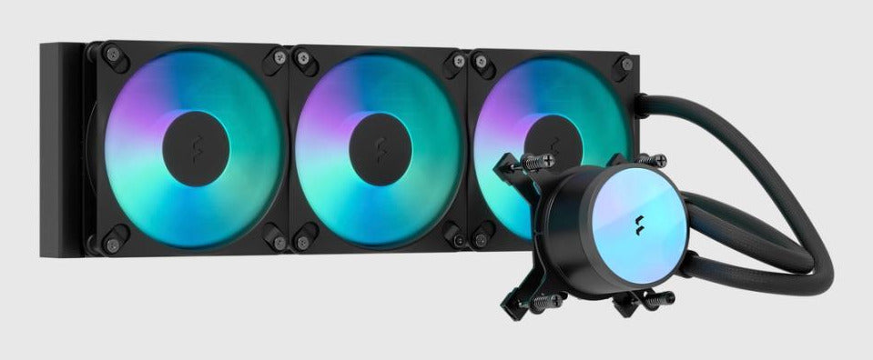 Fractal Design Radius 360 RGB – Flüssigkeitskühler – 3×120 mm Lüfter, für LGA 1200, AM4, AM5, Schwarz