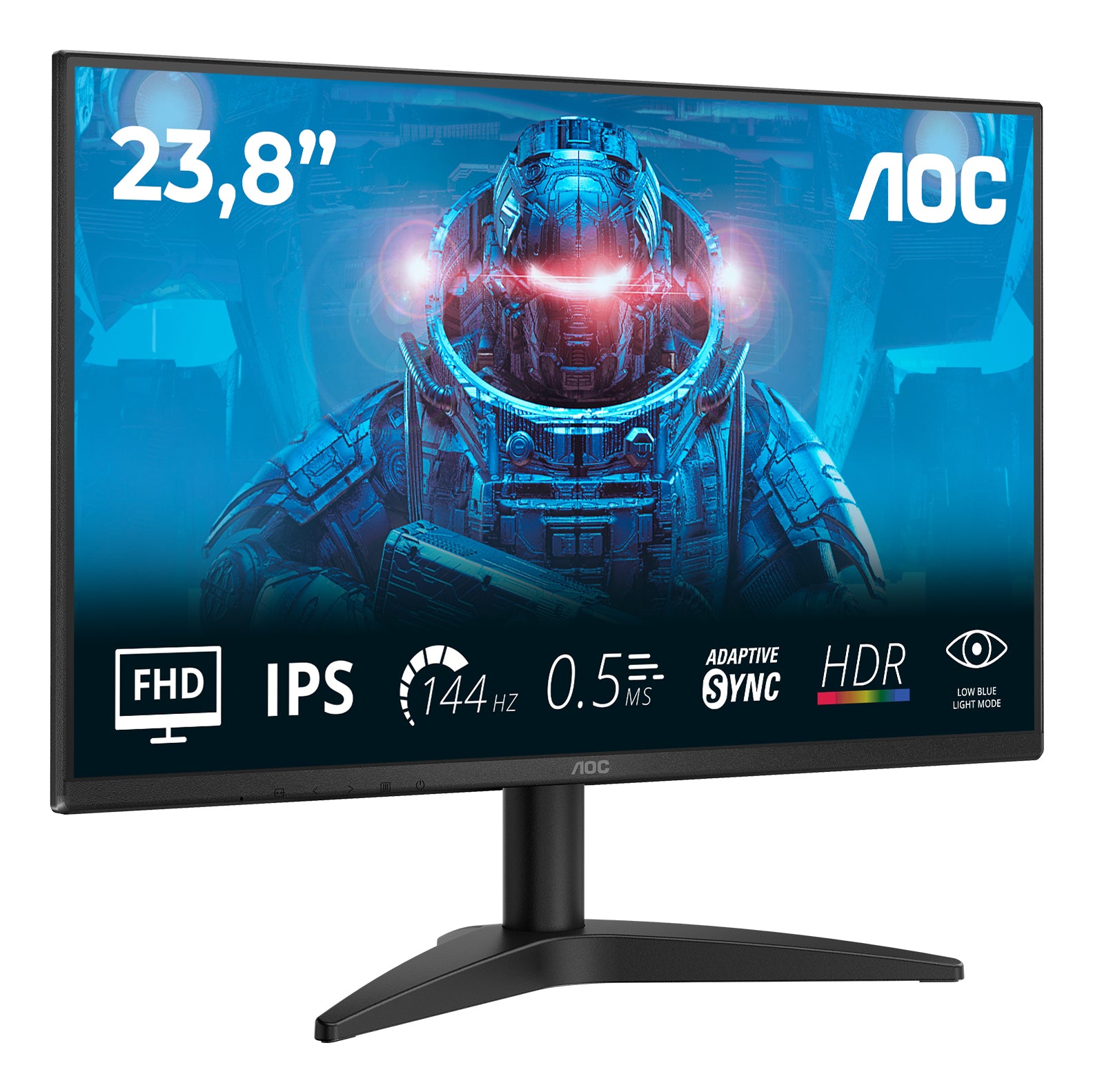 AOC 24B36X – Monitor, 23,8", 1920 × 1080 (Full HD), IPS, 144 Hz, 500 cd/m², VESA 100 × 100, Schwarz