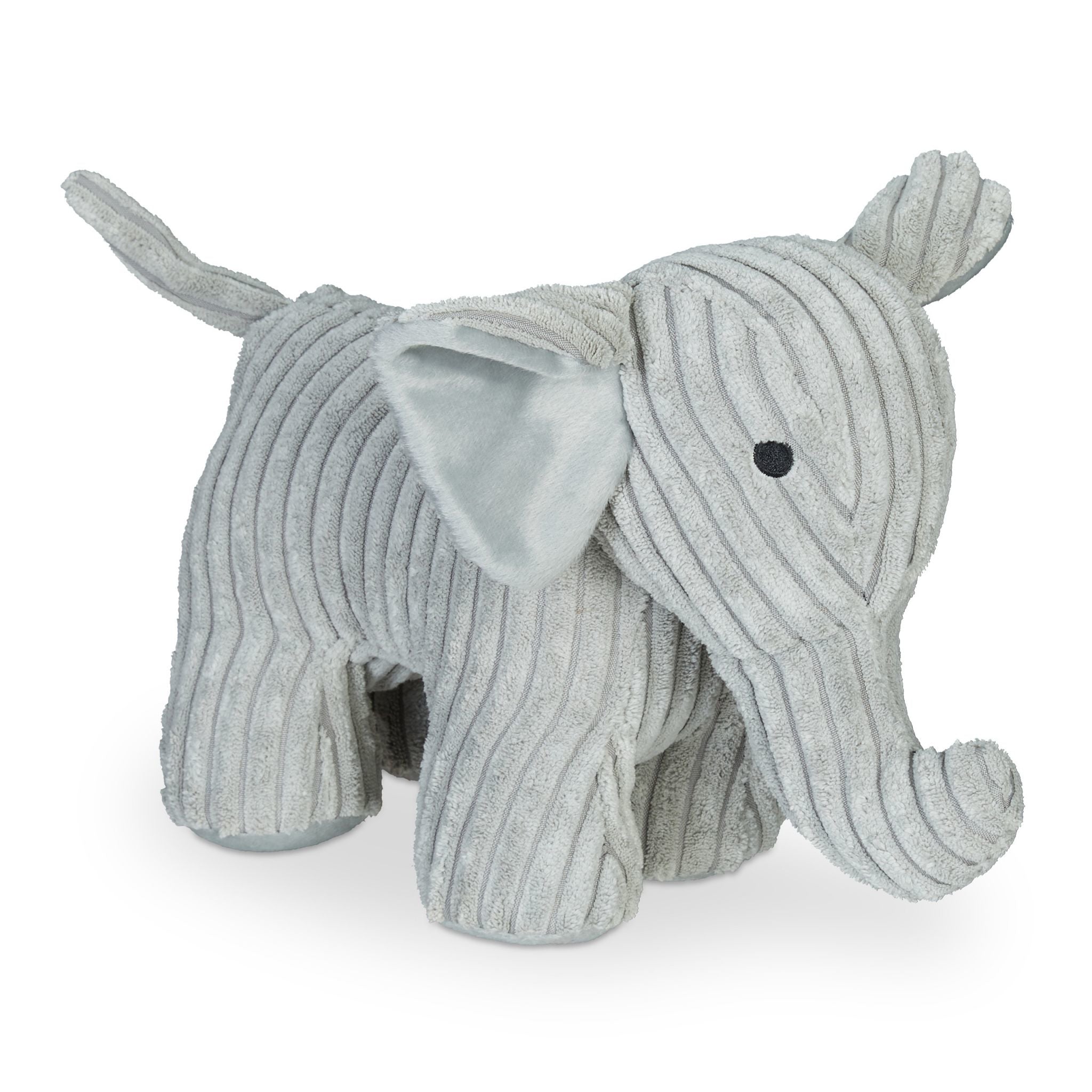 Relaxdays Elefant Türstopper – Polyester/Sand – Grau – 140 × 220 × 380 mm