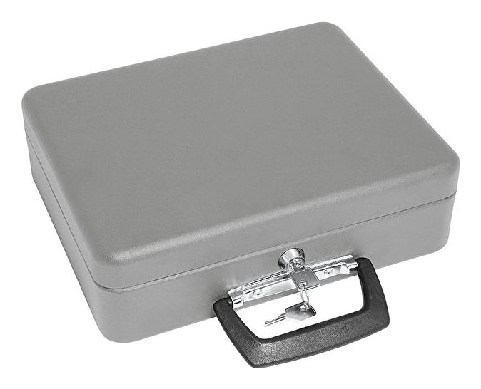 Wedo Geldzählkassette – mit Schlüssel – 30 × 24 × 9 cm – Grau – Stahl