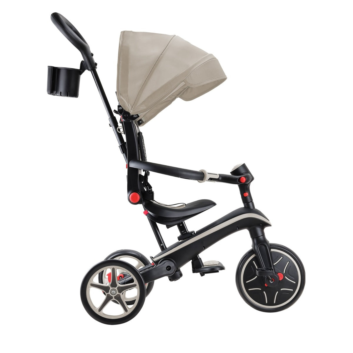 Globber Trike Explorer 4-in-1 Aufsitzlaufrad – faltbar, Pedal-Freilauf, Sonnendach – ab 10 Monaten – Plastik