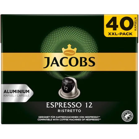 Jacobs Kapseln für Nespresso – Ristretto, Intensität 12, 40 Kapseln