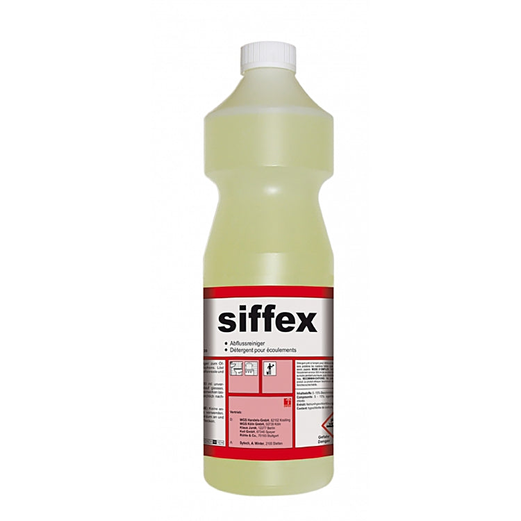 Siffex Abflussreiniger für Siphons und Abläufe – Flüssigkeit, gebrauchsfertig, Flasche – 1 l