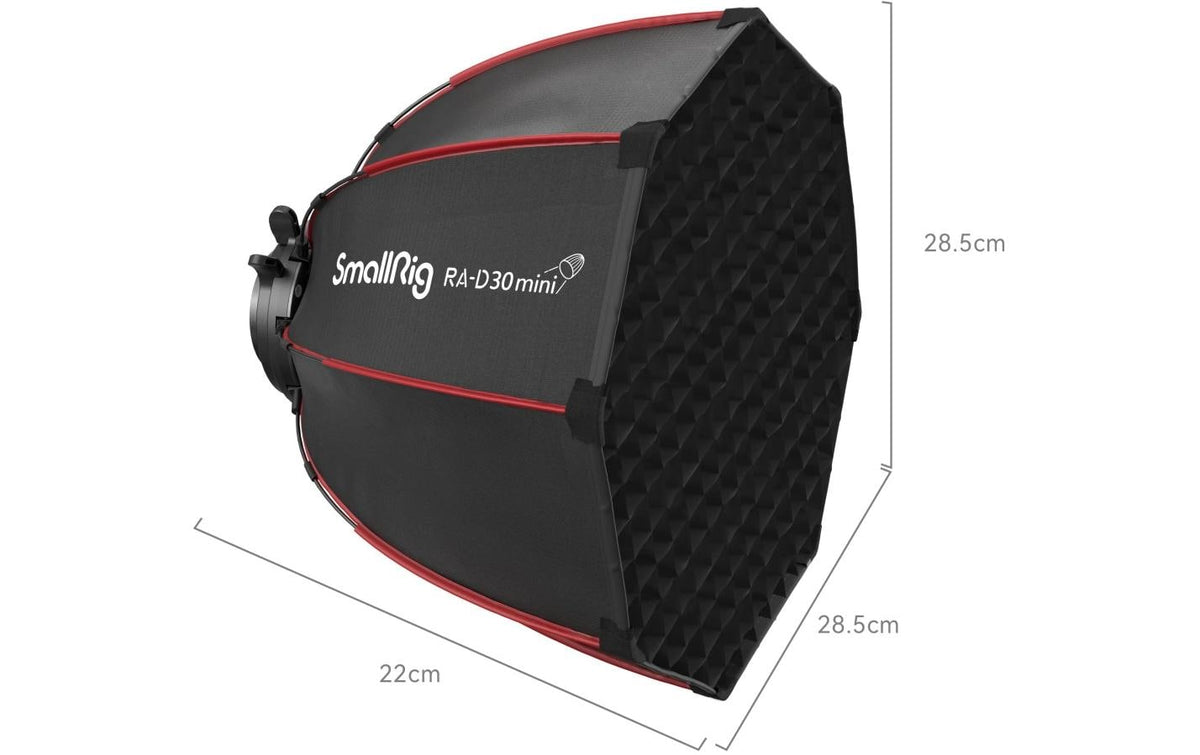 SmallRig RA-D30 Mini-Parabol-Softbox – Ø290 mm – für RC 60B COB Light – Schwarz