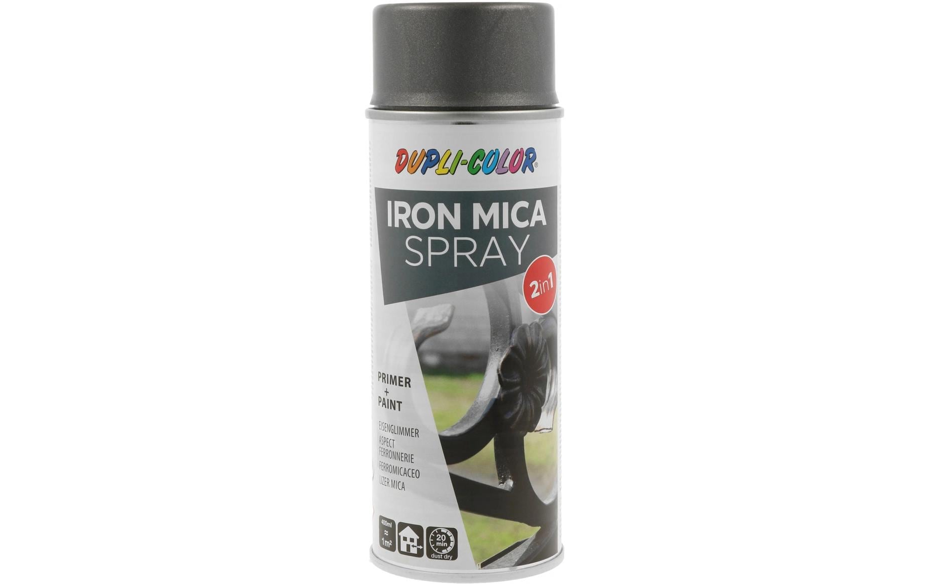 Dupli-Color Iron Mica Farbspray Korrosionsschutz – Anthrazit, glänzend – 400 ml – für Glas, Metall, Kunststoff