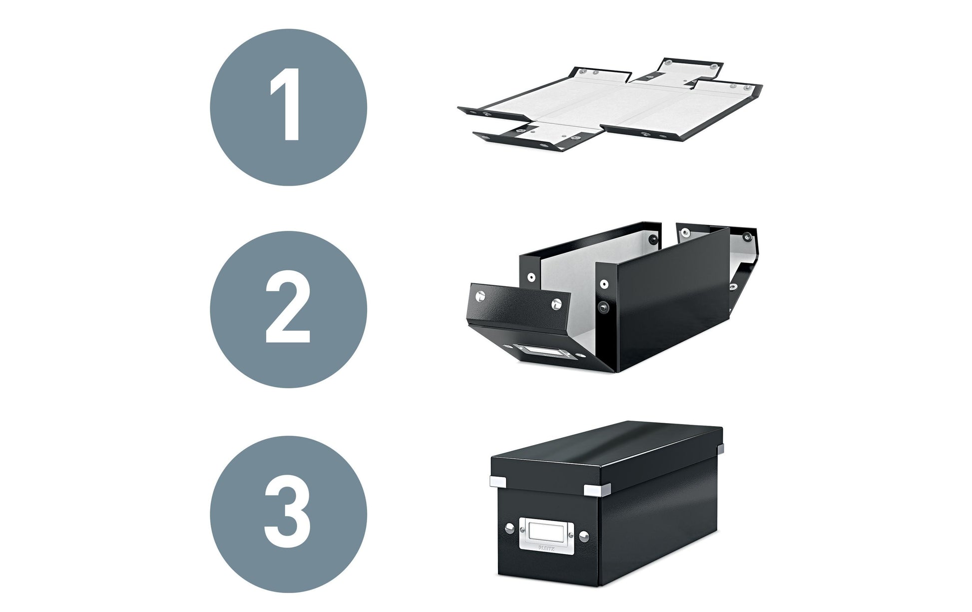Leitz Click & Store WOW Aufbewahrungsbox B 281 × H 200 × T 370 mm – für A4, mit Deckel, stapelbar, rot