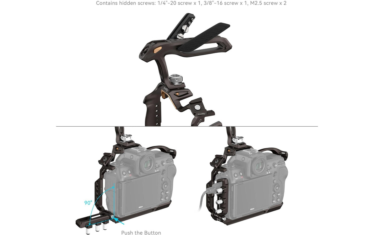SmallRig Night Eagle Cage Kit 4317 – 180 × 146 × 201,2 mm, 387 g – für Nikon Z 8 – Dunkelgrau