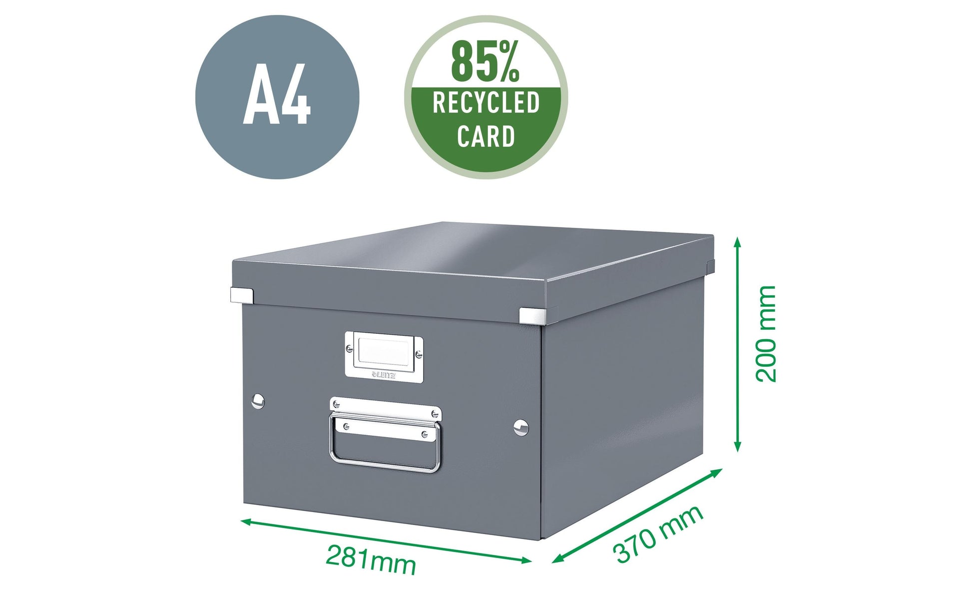 Leitz Click & Store WOW Aufbewahrungsbox B 281 × H 200 × T 370 mm – für A4, mit Deckel, stapelbar, rot