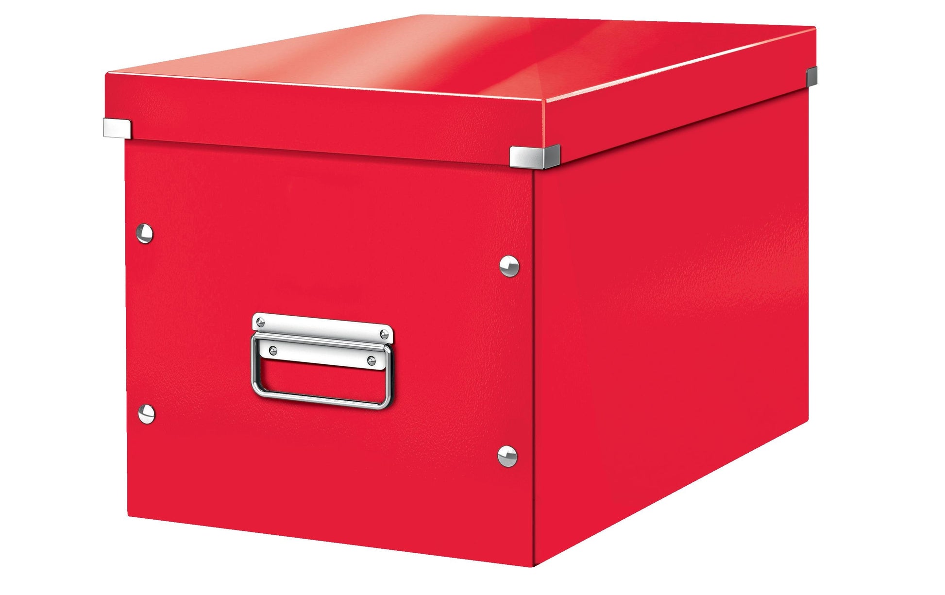 Leitz Click & Store WOW Aufbewahrungsbox 35 l – mit Deckel, stapelbar, mit Tragegriff, rot, Karton, 1 Stück