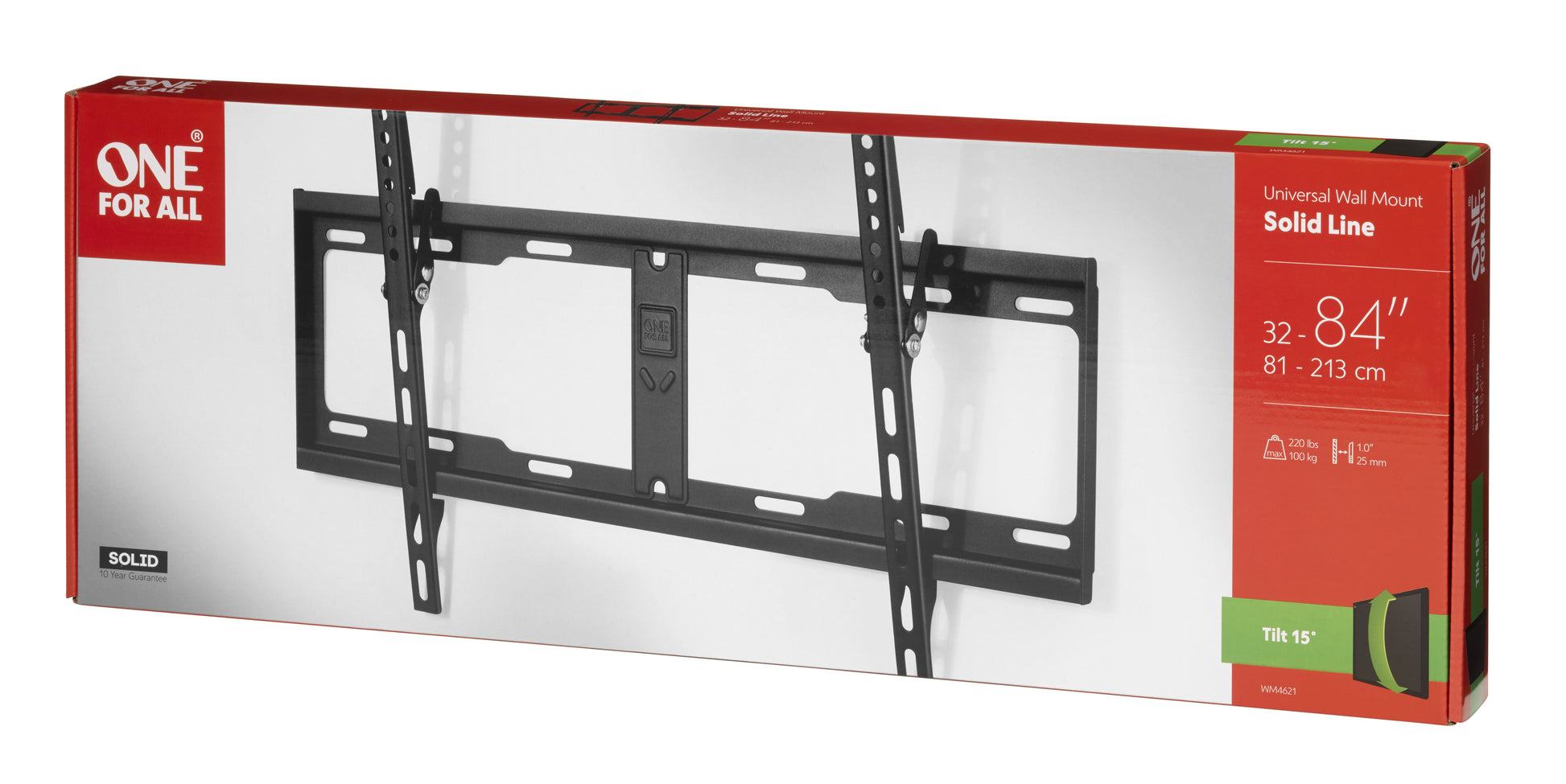 One For All Wandhalterung – Neigbar – 32–84" – VESA 200×200–600×400 – bis 100 kg, für TV – WM 4621