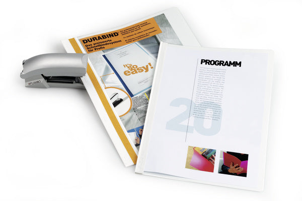 Durable Schnellhefter für A4, PVC, schwarz/transparent – transparenter Vorderdeckel – bis 30 Blatt – 1 Stück