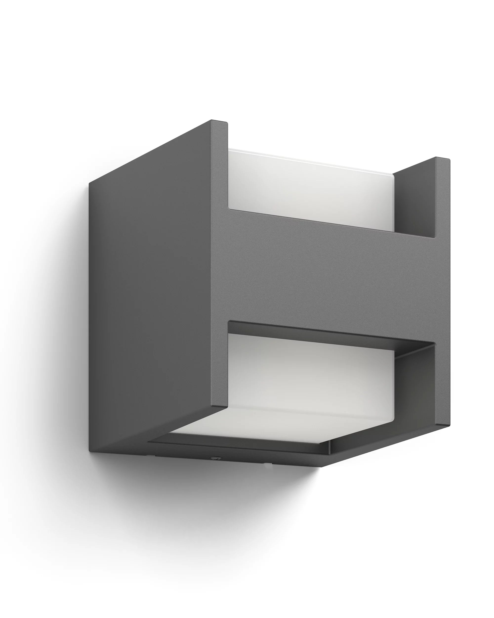 Philips by Signify Philips Aussenwandleuchte – 900 lm, 9 W – Warmweiss, 2700 K – IP44 – Netzbetrieb – Anthrazit, Aluminium