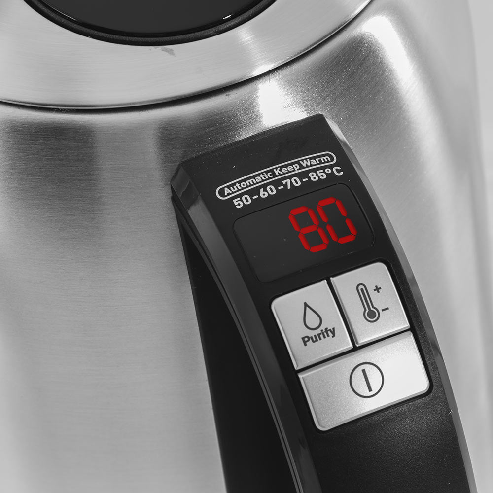 Gastroback Wasserkocher Colour Vision Pro – Temperaturwahl (5 Stufen), Warmhalten (30 Min), 2400 W, 360°-Sockel