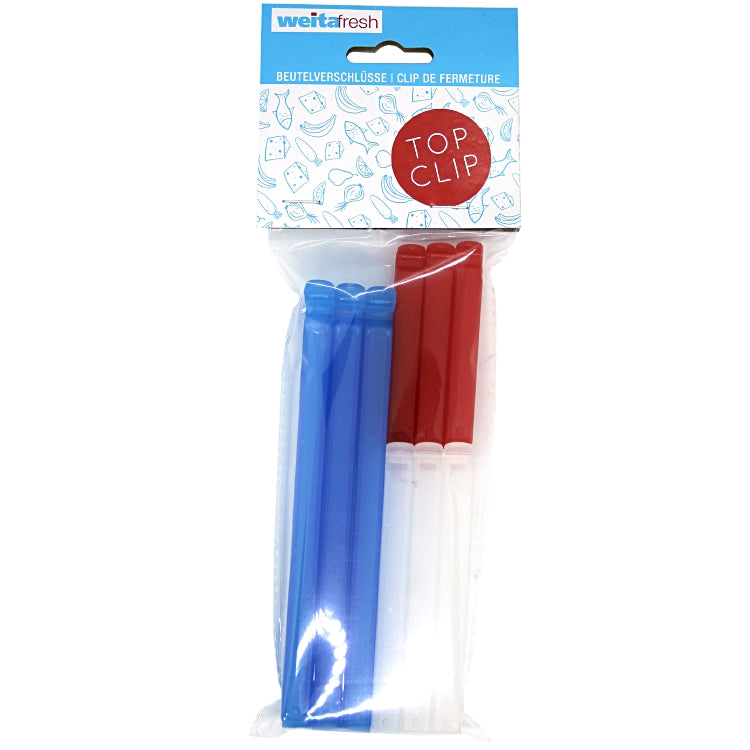 Top Clip – Beutelverschlüsse 6-teilig (3×15 cm, 3×10 cm), luft- und wasserdicht