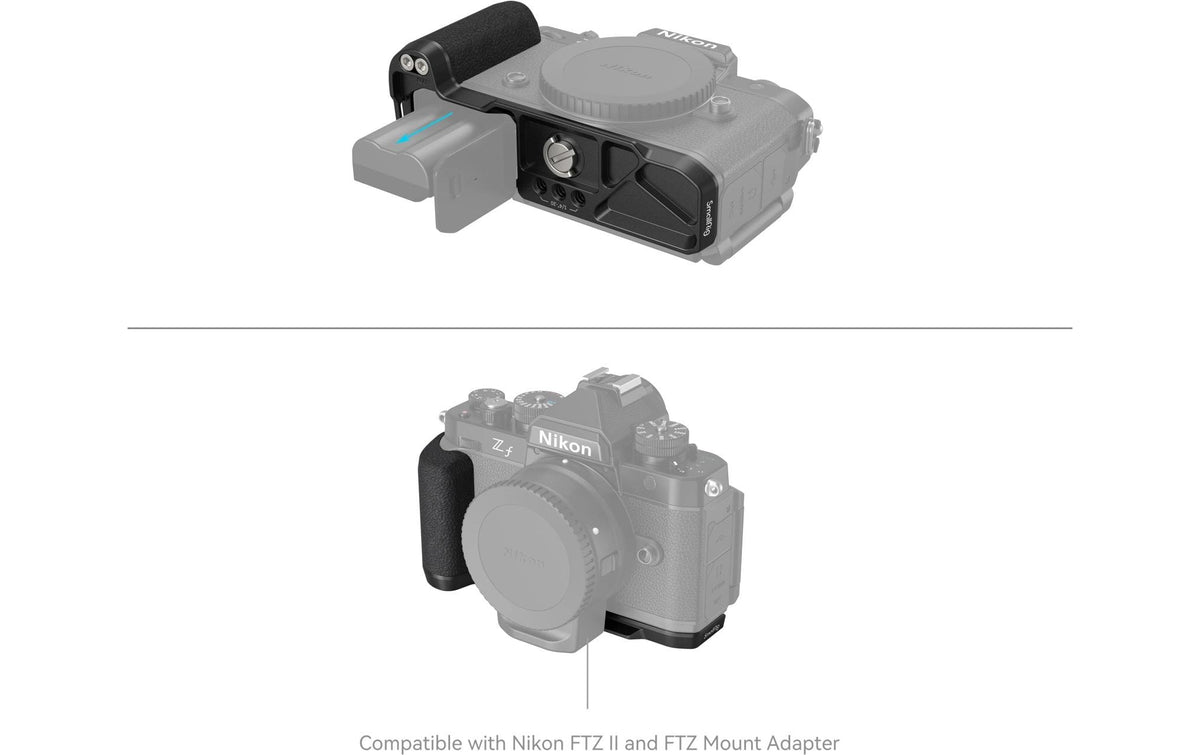 SmallRig 4262 Handgriff – für Nikon Z f – Aluminium, Silikon – 149,7 × 55,9 × 70,4 mm – Schwarz