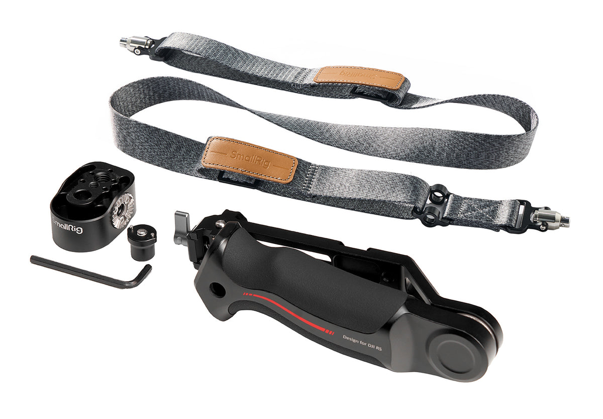 SmallRig 4383B Sling-Handgriff-Kit – Aluminium/Polyester/Edelstahl – für DJI RS 2, RS 3, RS 3 Pro und andere – Schwarz