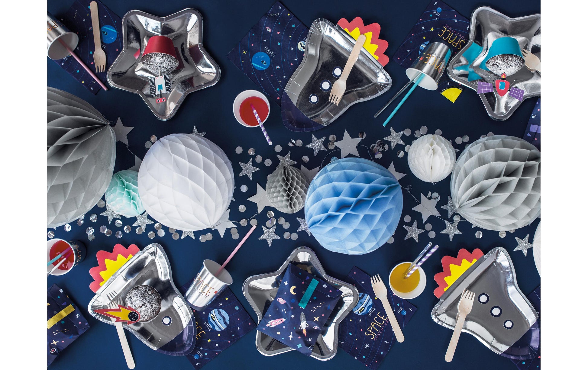PartyDeco Konfettikanone Kreise – Silber – Ø 2,5 cm, 15 g – Folie – 1 Stk