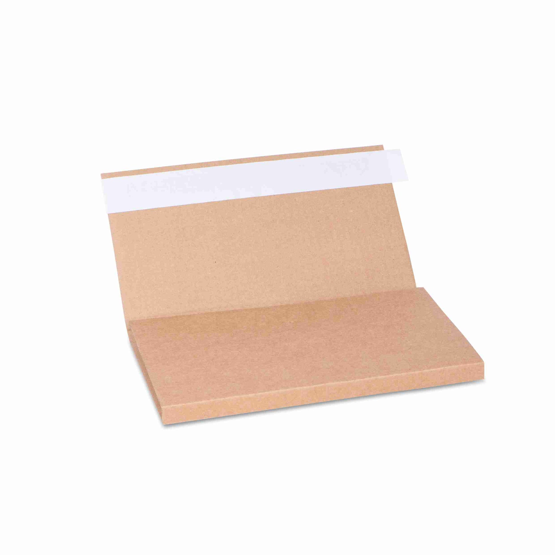 Model Kreuzhülle – 230 × 150 × 60 mm, braun, Wellkarton, selbstklebend – 1 Stk., ab 500 Stk.