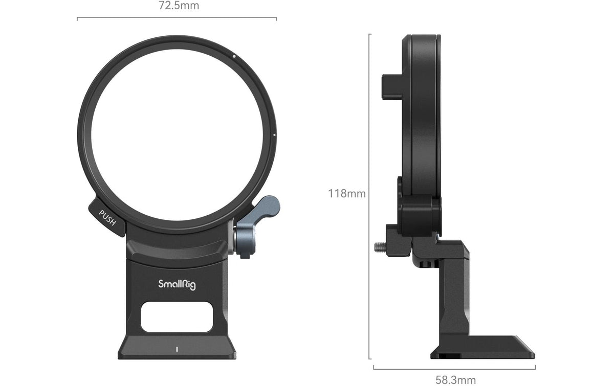 SmallRig 4424 Montageplatte – 118 × 72,5 × 58,3 mm – für Sony Alpha 7C II, Alpha 7CR – Schwarz
