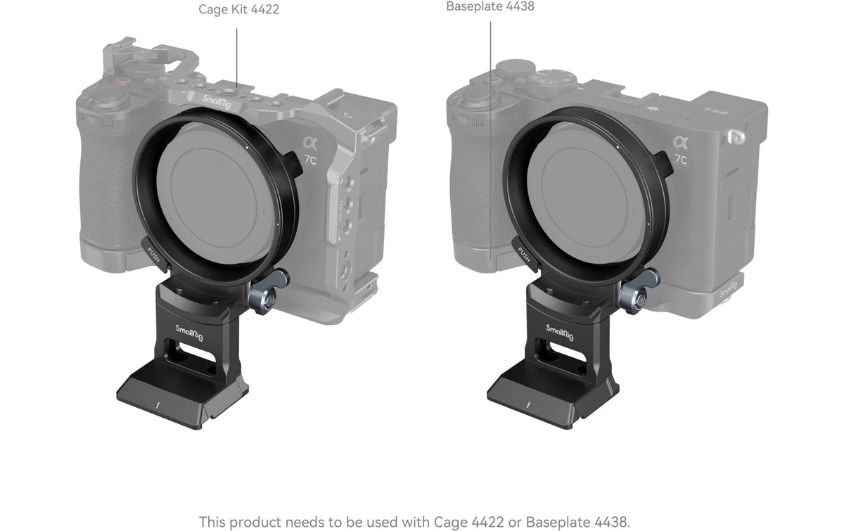 SmallRig 4424 Montageplatte – 118 × 72,5 × 58,3 mm – für Sony Alpha 7C II, Alpha 7CR – Schwarz