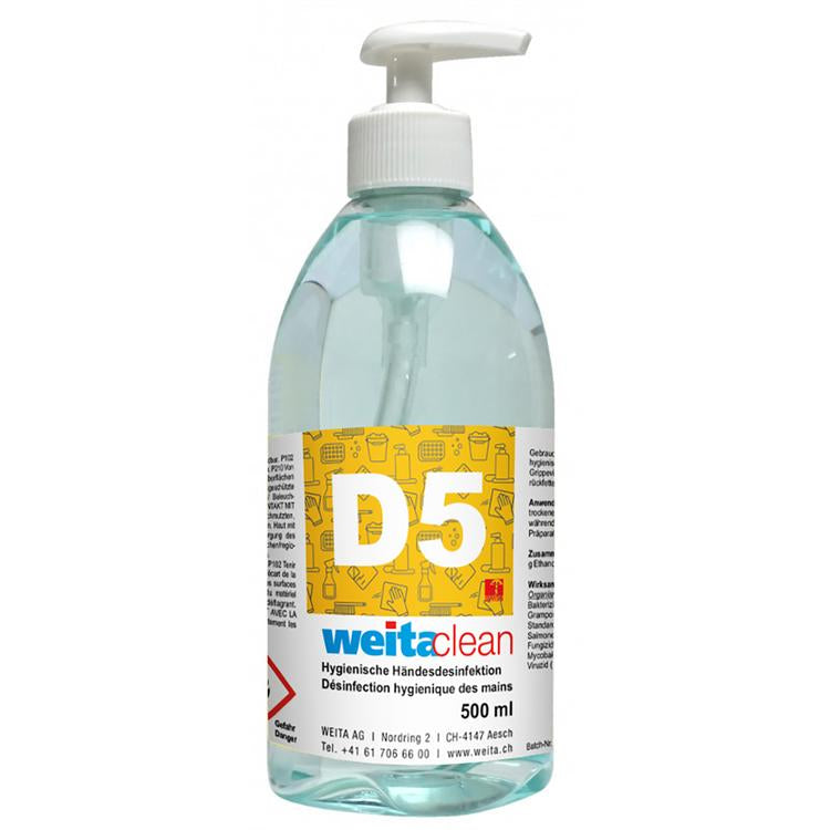 Weitaclean D5 Händedesinfektion – für Hände – 500 ml
