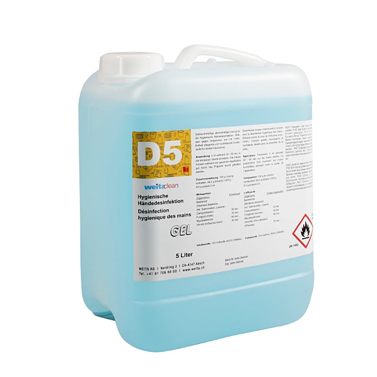 Weitaclean D5 Händedesinfektionsgel – 5 l