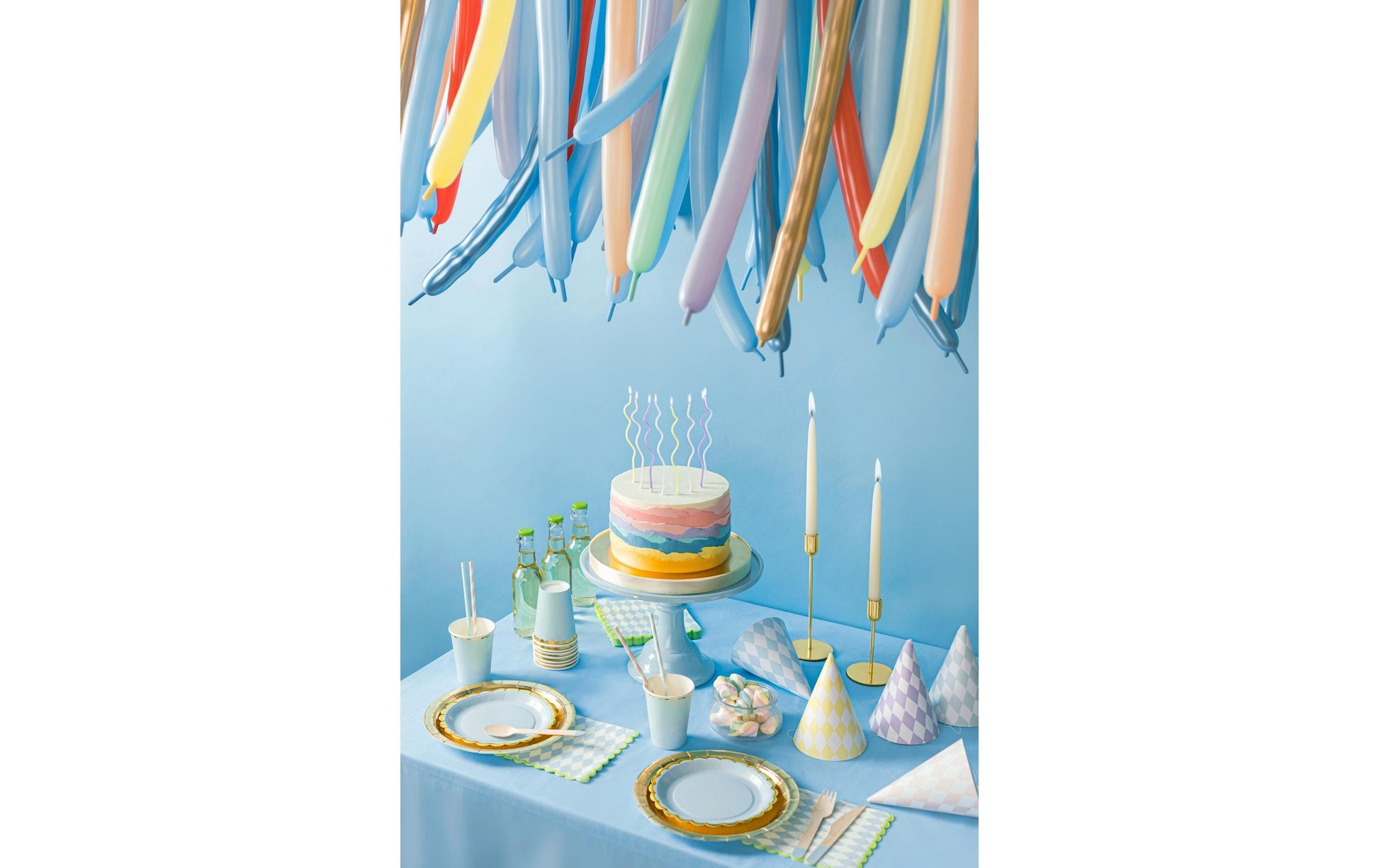 PartyDeco Trinkbecher, Papier – 2,2 dl Hellblau – 6 Stk.
