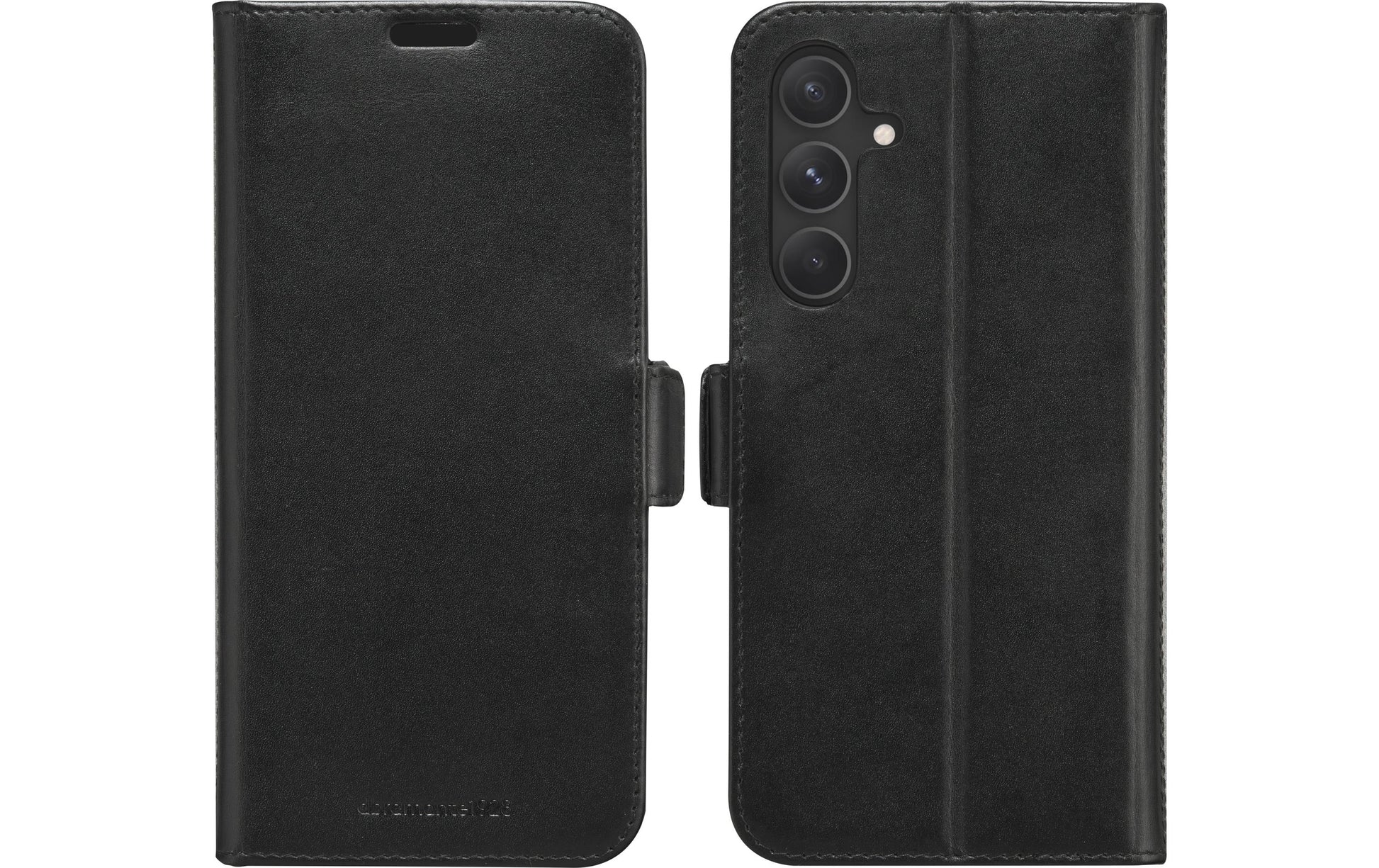 dbramante1928 Wallethülle – für Samsung Galaxy S24, mit Ständer, 3 Kartenfächer, Leder, Schwarz