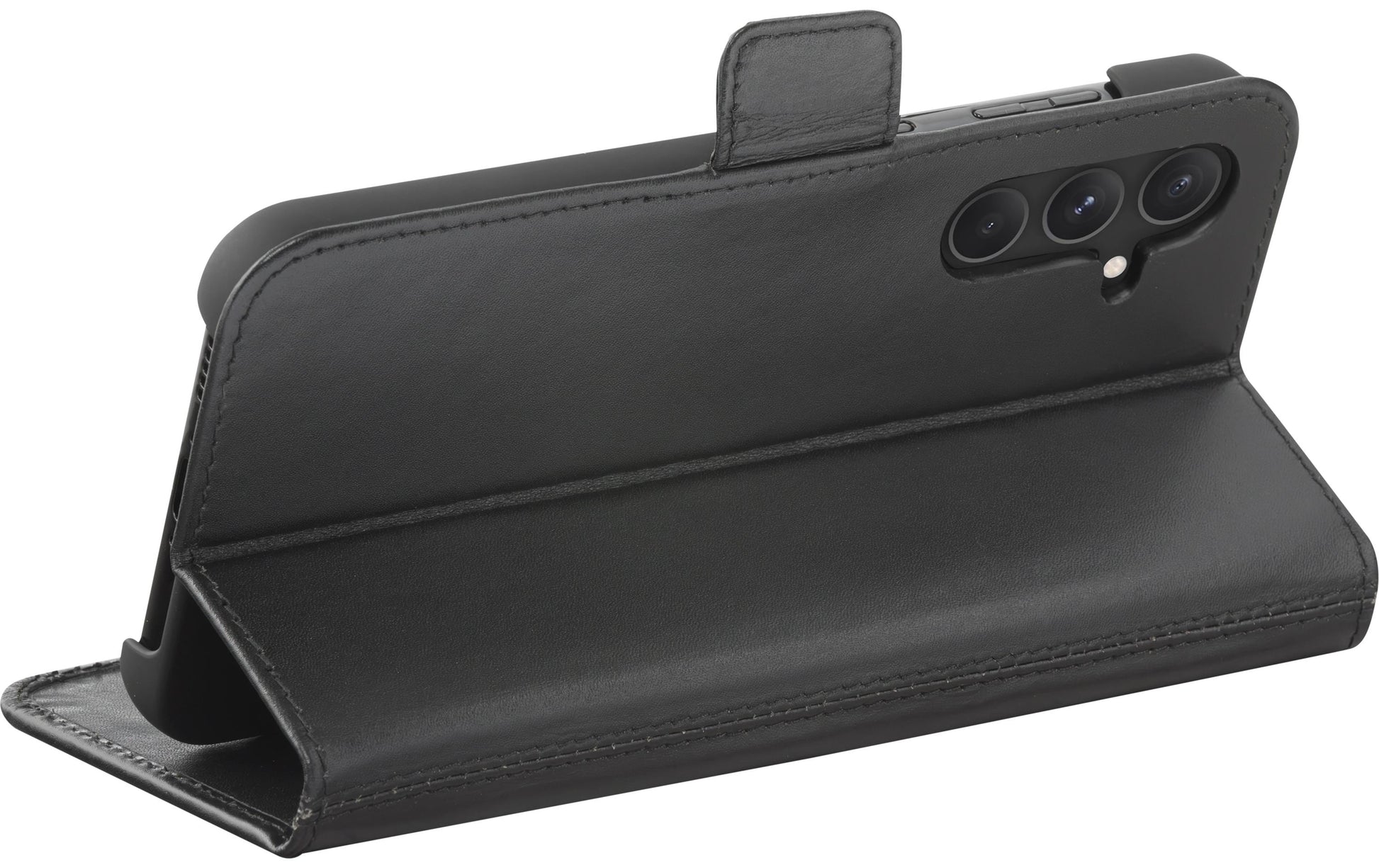 dbramante1928 Wallethülle – für Samsung Galaxy S24, mit Ständer, 3 Kartenfächer, Leder, Schwarz