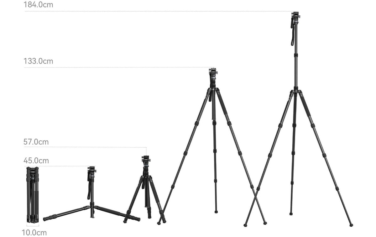 SmallRig FreeBlazer CT190 Stativ – bis 184 cm – 15 kg – Schwarz