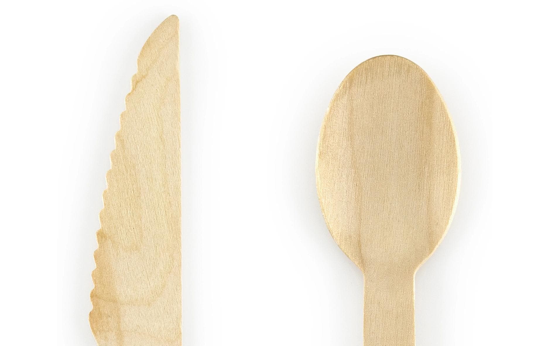 PartyDeco Besteck-Set 3-teilig, Holz (Birke) – 16 cm – Hellrosa – 18 Stk.