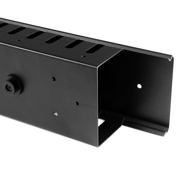 StarTech.com 19" Rangierpanel, 0U vertikal, 1,7 m, Finger-Duct, Kunststoff/Stahl – für 40U – Schwarz