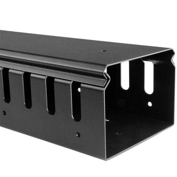 StarTech.com 19" Rangierpanel, 0U vertikal, 1,7 m, Finger-Duct, Kunststoff/Stahl – für 40U – Schwarz