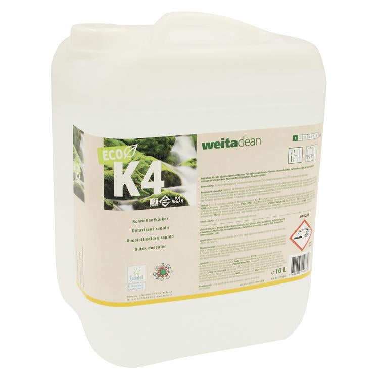 Weitaclean K4 ECO Entkalker – für Kaffeemaschinen, Wasserkocher, Geschirrspüler – Flüssigkeit, Kanister