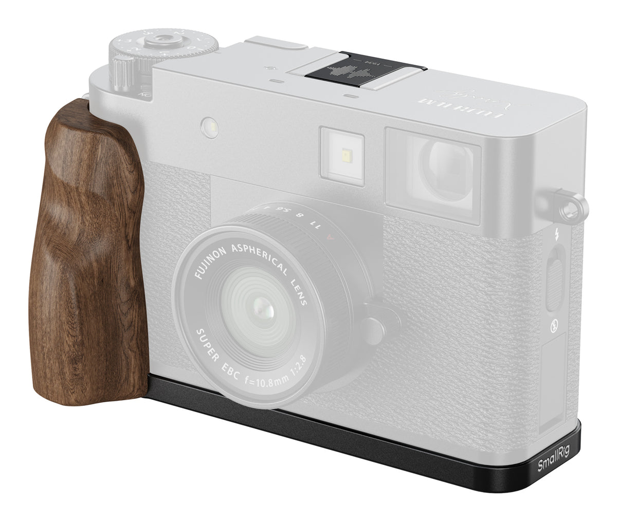 SmallRig 5224 L-Platte – Aluminium, Holz, Holzgriff, 111 × 47 × 56,5 mm, 49 g – für FUJIFILM X half – Schwarz
