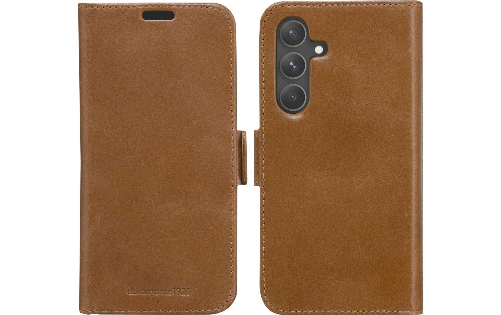 dbramante1928 Lynge Wallethülle – für Samsung Galaxy S24+, 3 Kartenfächer, Leder, Tan