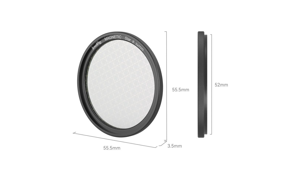 SmallRig MagEase Star-Cross Filter 52 mm – magnetisch, Aluminium/Glas – für 52 mm Filtergewinde