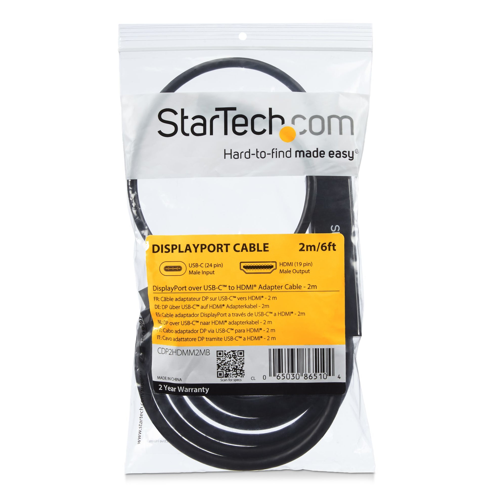StarTech.com USB-C auf HDMI Adapter – 2 m