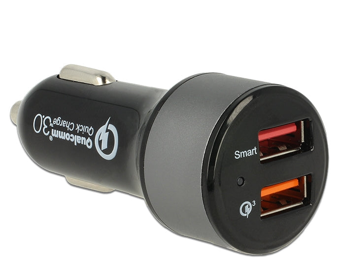 Navilock 62739 Auto-Ladegerät – USB-A×2, QC 3.0 – KFZ-Stecker (12–24 V) – für Smartphones, Tablets u. a.