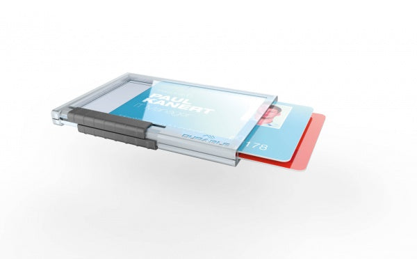 Durable Ausweishalter – für Betriebs- und Sicherheitsausweise – 87 × 54 mm, Kunststoff, transparent – 10 Stück